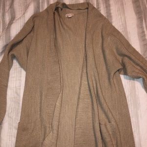 Long tan cardigan